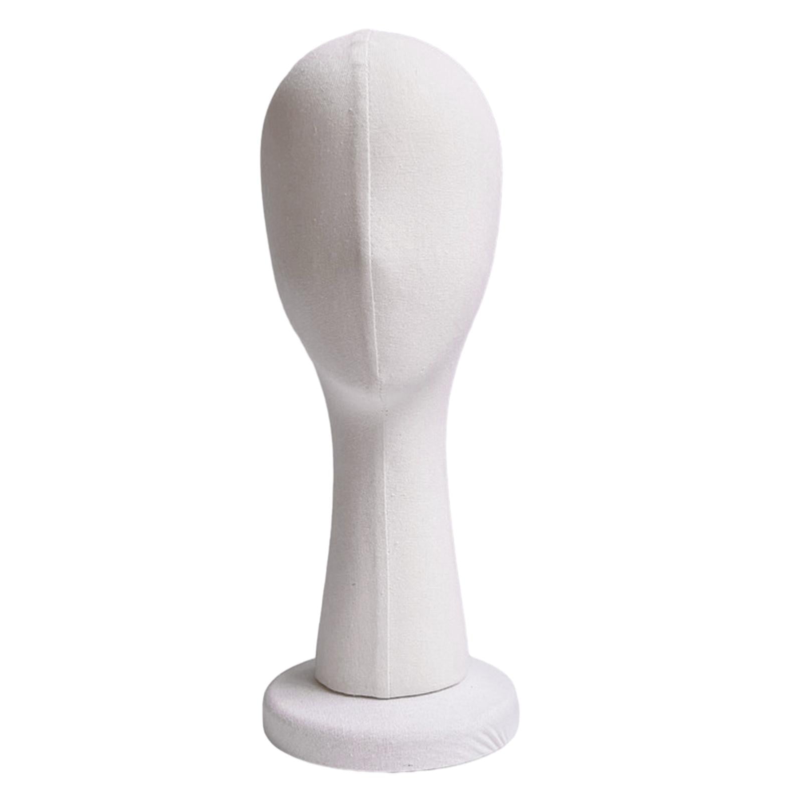 Women Mannequin Head Hat Display Stand Model Height 41cm Multifunctional Lightweight Long Neck for Store, Shopping Mall, Barbershop Use White