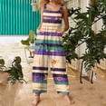 thumbnail image 1 of Women Mardi Gras Baggy Jumpsuit Funny Carnival Mask Print Sleeveless Straight Leg Jumpsuits Parada Mardi Rompers 2026 Trendy Fashon Jumpers with Pockets, 1 of 6