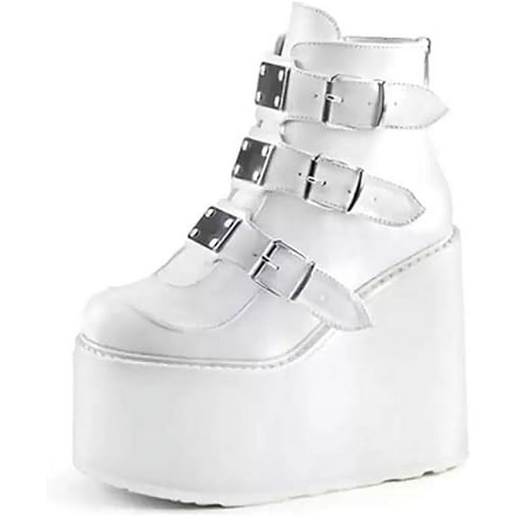 Women Mary Jane Dress Pumps Lolita Shoes Cute Platform Gothic Double Ankle Strap Round Toe Chunky Heel Uniform Pumps Shoes Perfect for School Party Business Work Dance Date Night Club