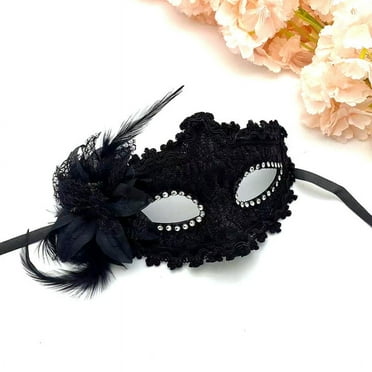 Women Masquerade Mask Prom Masks with Flower Half Face Lace Masks Masks for Mardi Gras Carnival Christmas Halloween Fancy Party Supplies