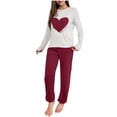 thumbnail image 1 of Women Matching Casual Pants Pajamas Loungewear 2PC Set for Women Color Block 2 Piece Straight Leg Long Leg 2PC Sets 2026, 1 of 4