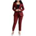 thumbnail image 1 of Women Matching Sets Outfits Outfit Sets for Women Clothing Set Female V-Neck Short Sleeve Tops Pants Sets Trousers Pant Style S_39 Women's Tracksuits Red XL, 1 of 6
