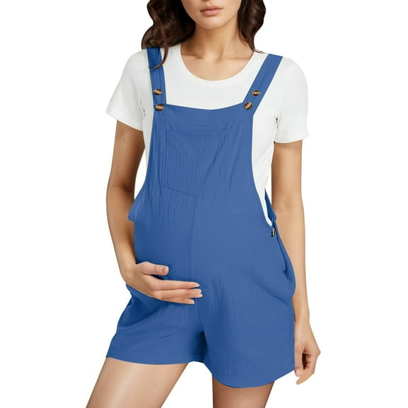 Women Maternity Jumpsuits Short Pants Rompers Overall Pregnancy Jumpsuit Outfits Maternity Leave Baby Clothes Maternity Pants Summer Extra Large Clothes Large Women Maternity Athletic Maternity