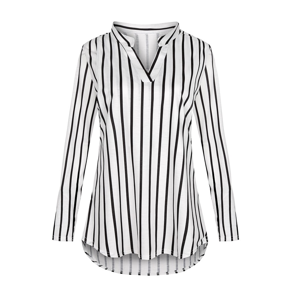 Night Time Nursing Tops Fine Striped Nursing Blouse Breastfeeding