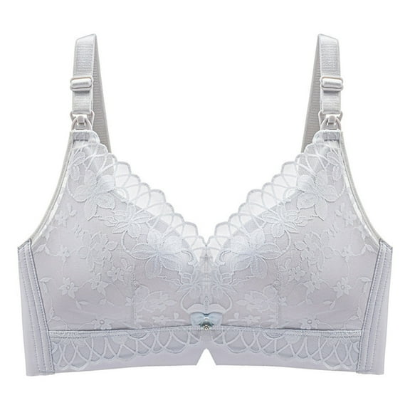 Women Maternity Nursing Bra Breathable Comfort Sleep Lace Push Up Underwire Support Soft Fabric