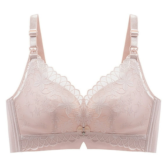 Women Maternity Nursing Bra Breathable Comfort Sleep Lace Push Up Underwire Support Soft Fabric
