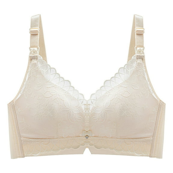 Women Maternity Nursing Bra Breathable Comfort Sleep Lace Push Up Underwire Support Soft Fabric
