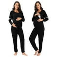 thumbnail image 1 of Women Maternity Nursing Pajama Set Breastfeeding Long Sleeve Top Long Pants Set Double Layer Pregnancy Pjs Sleepwear, 1 of 9
