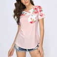 thumbnail image 1 of Women Maternity Short Sleeve Floral Stripe Nursing T-shirt Top For Breastfeeding, 1 of 8