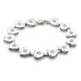thumbnail image 1 of Women Matte Rhodium & Rhodium Brass Bracelet with AAA Grade CZ in Clear - 7.5 in., 1 of 1