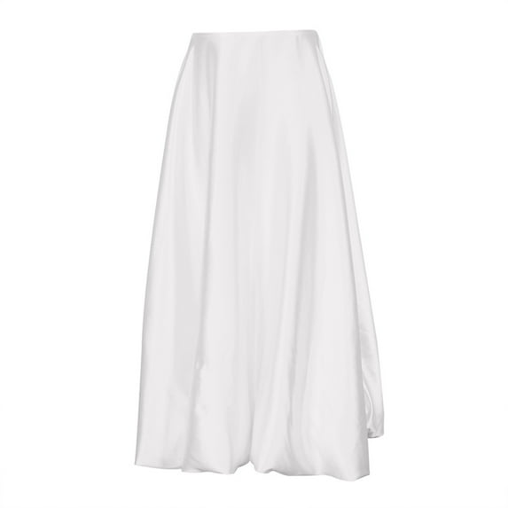 Women Maxi Skirt Women's Maxi Skirt Solid Color Satin Style Long Skirt for Spring Autumn Versatile Sweet Women's A-line Skirt for Wear Long Skirt