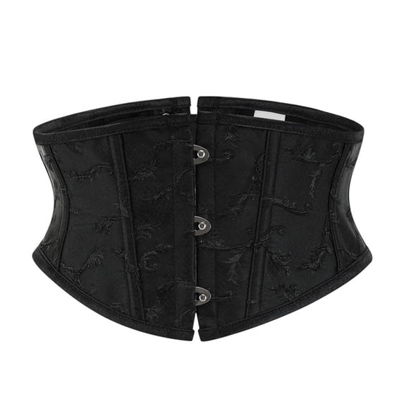 Women Medieval Renaissance Corset Waist Belt Lace-Up Waist Wide Waspie Belt for Halloween Black XL