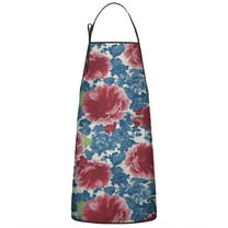 Women Men Adjustable Bib Apron with Pockets Pioneer Colorful Floral Cooking Kitchen Aprons