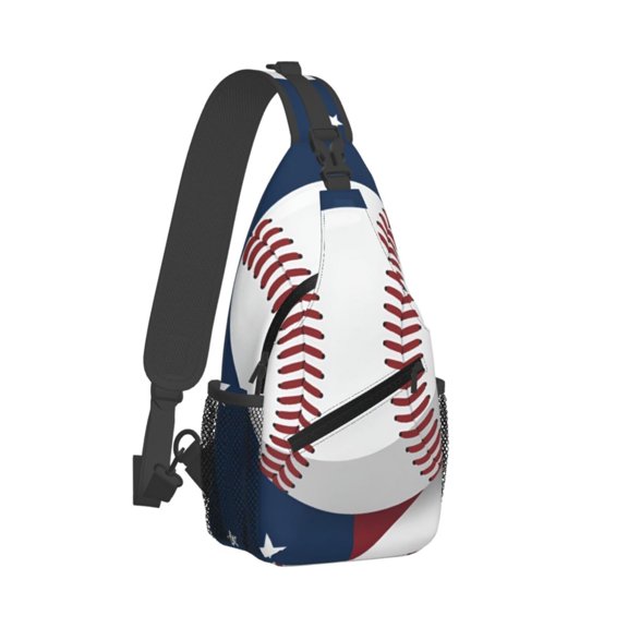Women Men America Baseball Crossbody Sling Bag Casual Chest Bakpack