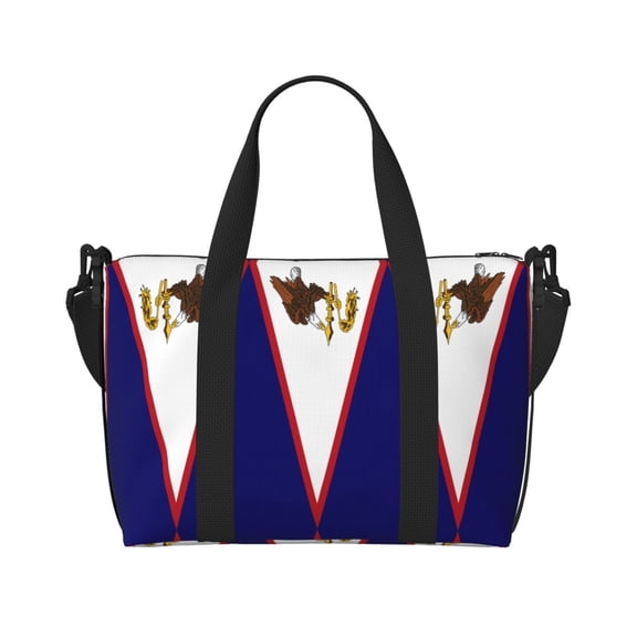 Women Men America Samoa Flag Gym Duffel Bag Travel Carry On Weekender Overnight Tote Personal Item Bag