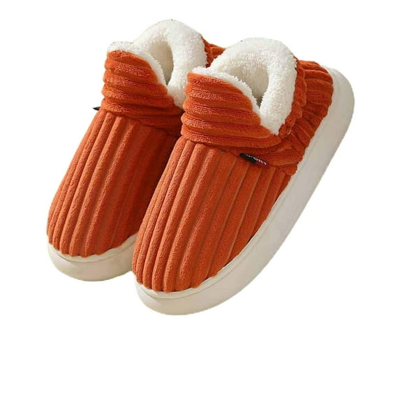 Women Men Ankle Bootie Slipper Plush Warm Indoor Outdoor Shoes Comfy Fleece Lined Memory Foam Slipper with Anti-Slip Sole