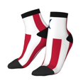 thumbnail image 1 of Women Men Athletic Socks Flag Of Liberian Cushioned Quarter Ankle Socks, 1 of 7