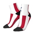 thumbnail image 1 of Women Men Athletic Socks Flag Of Liberian Cushioned Quarter Ankle Socks, 1 of 7