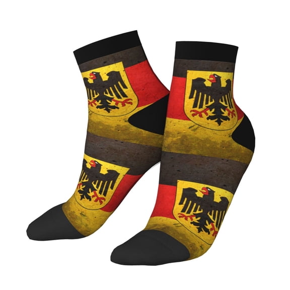 Women Men Athletic Socks Germany Flag Cushioned Quarter Ankle Socks