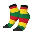 thumbnail image 1 of Women Men Athletic Socks Reggae Rasta Flag Cushioned Quarter Ankle Socks, 1 of 7