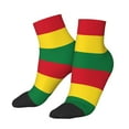 thumbnail image 1 of Women Men Athletic Socks Reggae Rasta Flag Cushioned Quarter Ankle Socks, 1 of 7