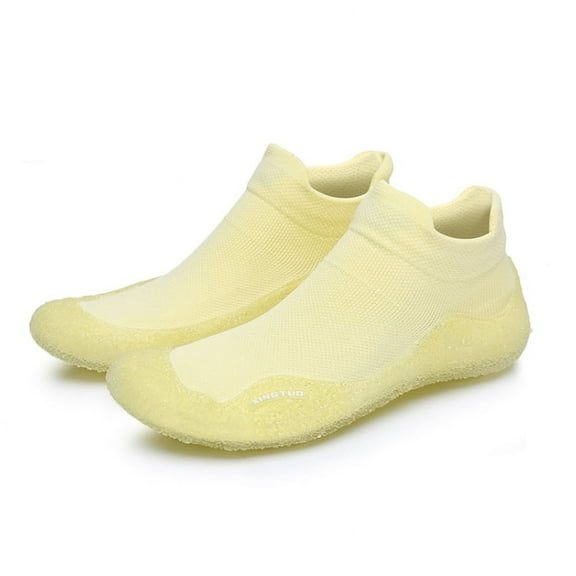 Women Men Barefoot Non-Slip Floor Sock Shoes Multi-Purpose Knitted Socks Walking Shoes with Soft Rubber Sole