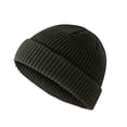 thumbnail image 1 of Women Men Beanie Hat, Fashion Casual Solid Color Soft Skin-friendly Elastic Knitted Woolen Winter Head Warm Brimless Cuff Skullcap, 1 of 8