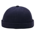 thumbnail image 1 of Women Men Beanie Hat Round Solid Color Adjustable No Brim Breathable Decorative Hip Hop Street Dancer Skullcap Headwear, 1 of 6