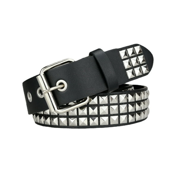 Women Men Belt 2023 Casual PU Leather Rivets Adjustable Cinch Belt Waistband for Daily Street 105/115/125cm rie y2k style women
