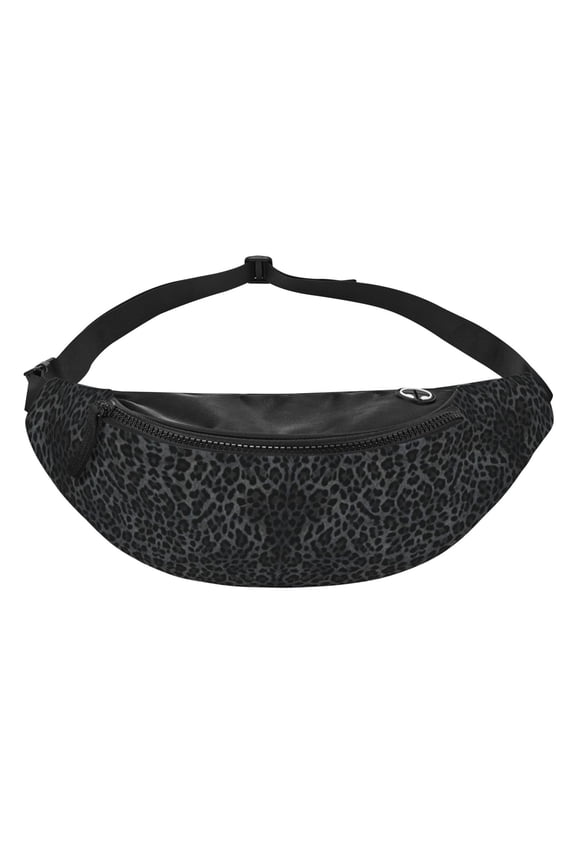 Women Men Black Cheetah Leopard Crossbody Fanny Waist Bag Pack Belt Bag for Travel Hiking