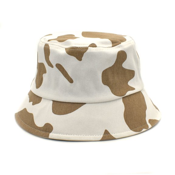 Women/Men Bucket Hat, Fashion Cow Print Wide Brim Sun Protection Sun Cap for Outdoor 1Pc