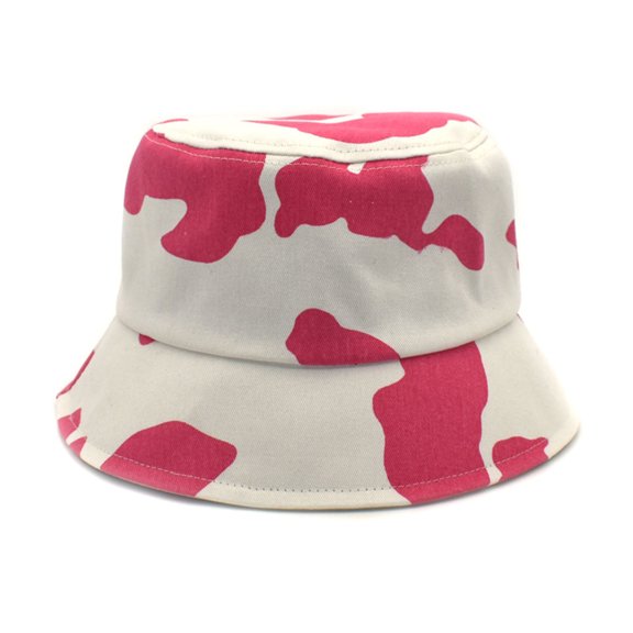 Women/Men Bucket Hat, Fashion Cow Print Wide Brim Sun Protection Sun Cap for Outdoor 1Pc