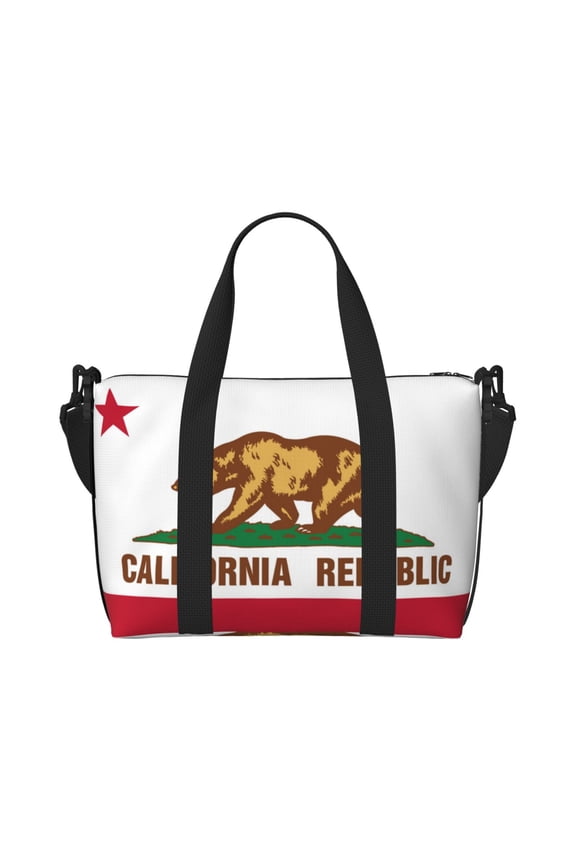 Women Men California Gym Duffel Bag Travel Carry On Weekender Overnight Tote Personal Item Bag