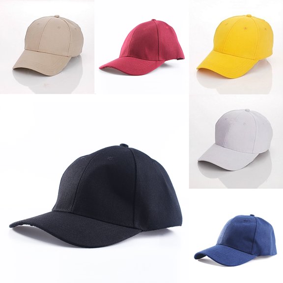 Women Men Casual Pure Color Baseball Cap Adjustable Fitted Outdoor Sport Sun Hat
