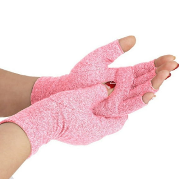 Women Men Cotton Elastic Hand Open Fingers Compression Gloves ,Easy to Wear