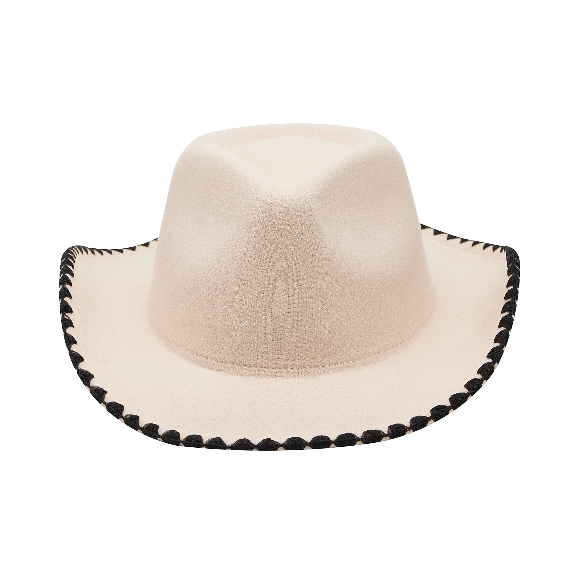 Women Men Cowboy Hat, Roll-up Wide Brim Contrast Color  display picture 3