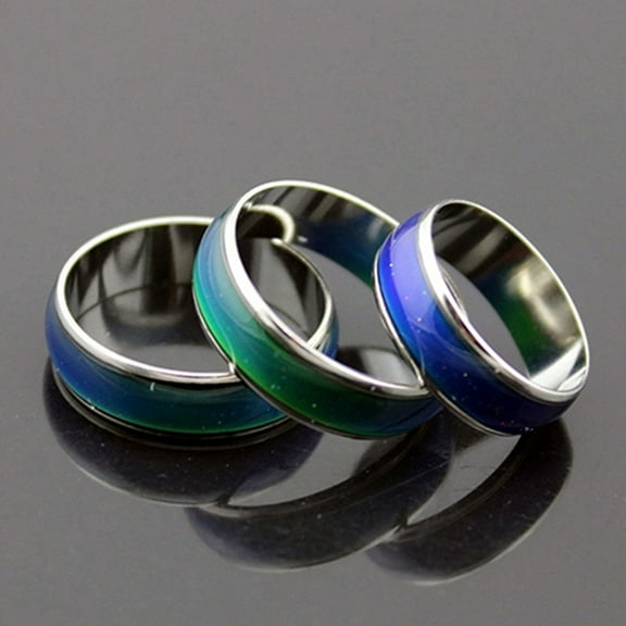 Women Men Creative Mood Temperature Color Changing Finger Ring Jewelry Gift for Party Club Dating