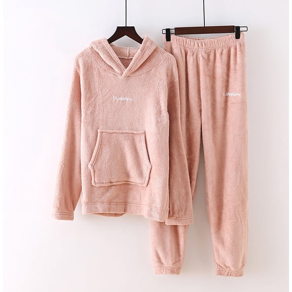 Women&Men Cute Pajamas Sets Velvet 2 Sleepwear Suit Hoodies Sweatshirt Sweatpants Solid Nightwear Homewear Suit Formal Women Jacket Business Suit Pantsuits Womens Winter Set Pinstripe Women's Suits