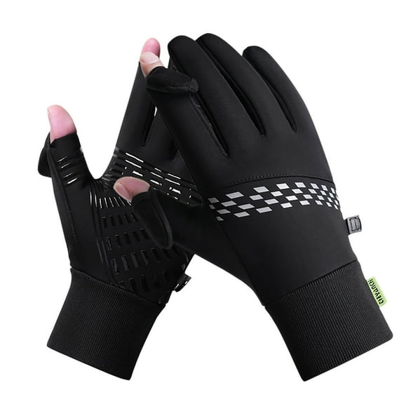 Women Men Driving Cycling Gloves Summer Full Finger Touchscreen Sun Protection Gloves Outdoor Non-slip Fishing Glove Black