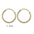 thumbnail image 1 of Women Men Ears Rings Silver Color Cartilage Piercing Loop Goth Stud Earrings Small Circle Hoop Earrings GOLD 1.5CM, 1 of 8