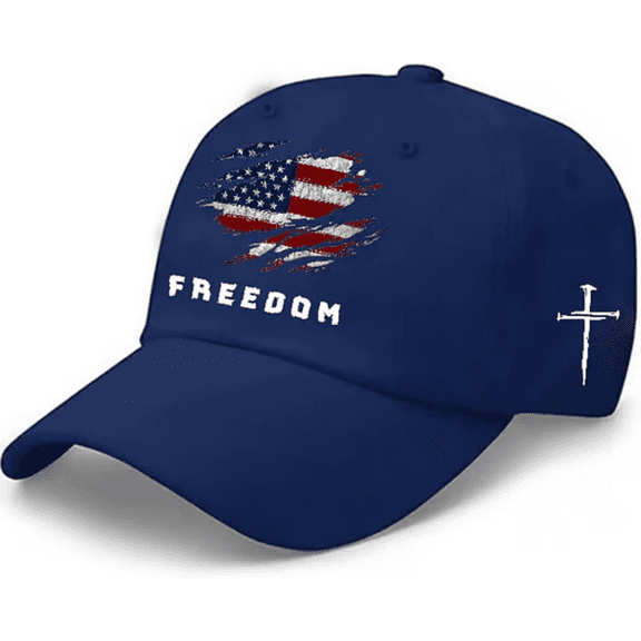 Women Men FREEDOM Hat American Flag Christian Cross This is The Tur-ning Point Cap Freedom Baseball Cap