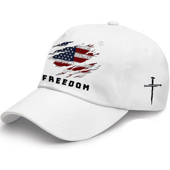 Women Men FREEDOM Hat American Flag Christian Cross This is The Tur-ning Point Cap Freedom Baseball Cap