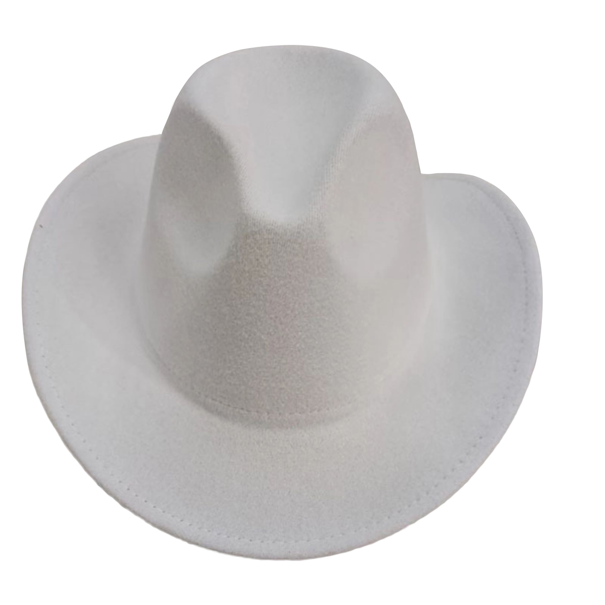 Women Men Felt Wide Brim Western Cowboy Hats Belt Buckle  display picture 1