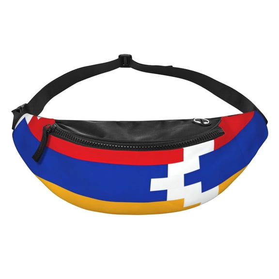 Women Men Flag Of Artsakh Fanny Pack Sling Crossbody Bag for Outdoor Travel Sports Hiking