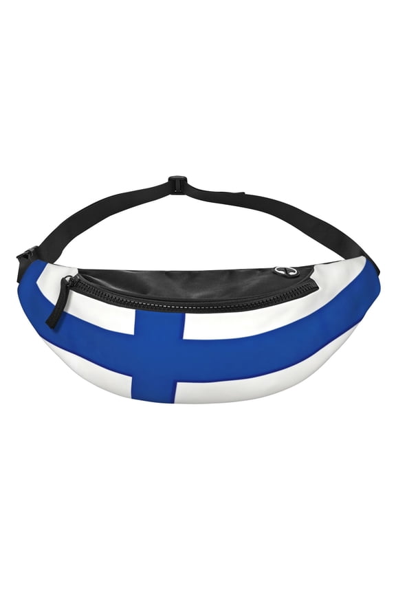Women Men Flag Of Finland Fanny Pack Sling Crossbody Bag for Outdoor Travel Sports Hiking