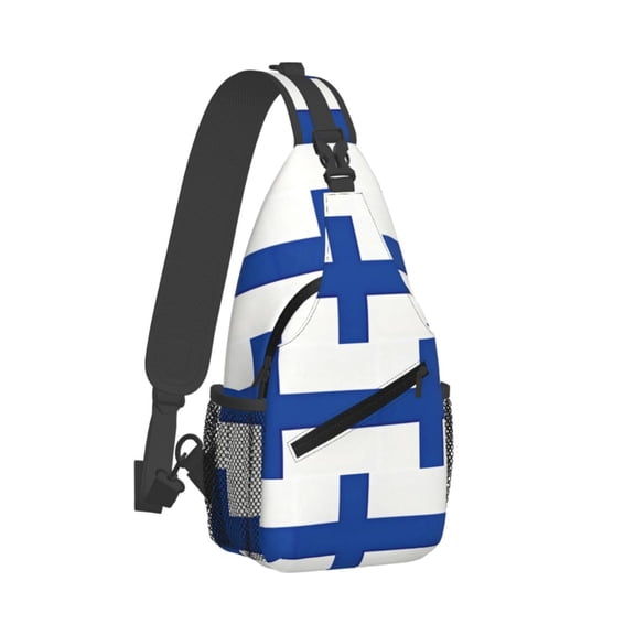 Women Men Flag Of Finland Sling Backpack Casual Shoulder Sling Bag Gym Travel Hiking Daypack