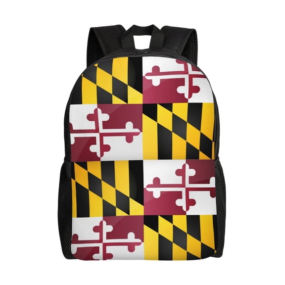 Women Men Flag Of Maryland Backpack Lightweight Rucksack Casual Daypack For Laptop Trave