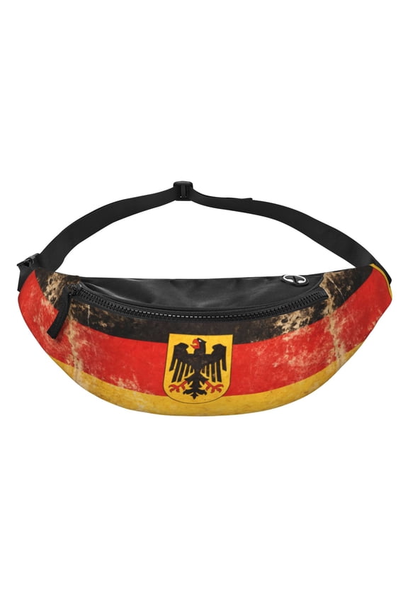Women Men German-Eagle Flag Crossbody Fanny Waist Bag Pack Belt Bag for Travel Hiking