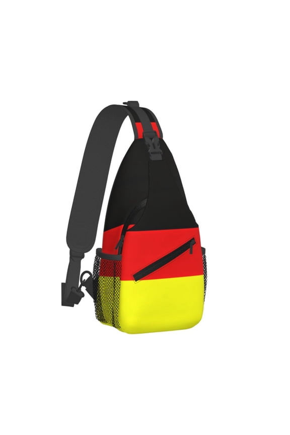 Women Men German Flag Germany Sling Backpack Casual Shoulder Sling Bag Gym Travel Hiking Daypack