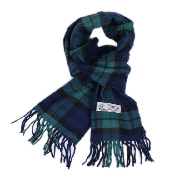 TZ Promise Women Men Green Christmas Plaid Scarves Classic Warm Soft Scarf with Fringes